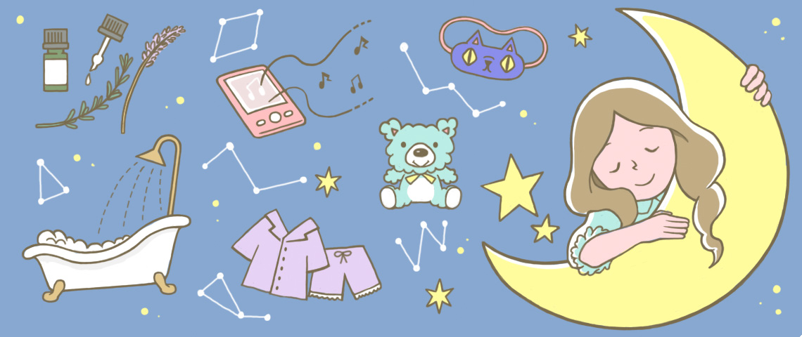 眠れない夜イラスト